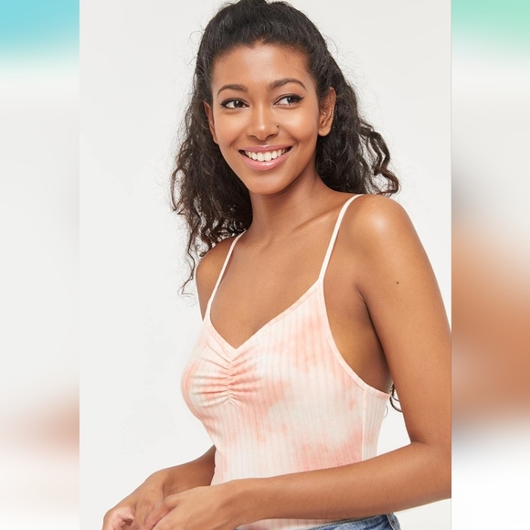 Ardene Light Pink Marble Tie-Dye One Piece Body Suit Small - Picture 2 of 7